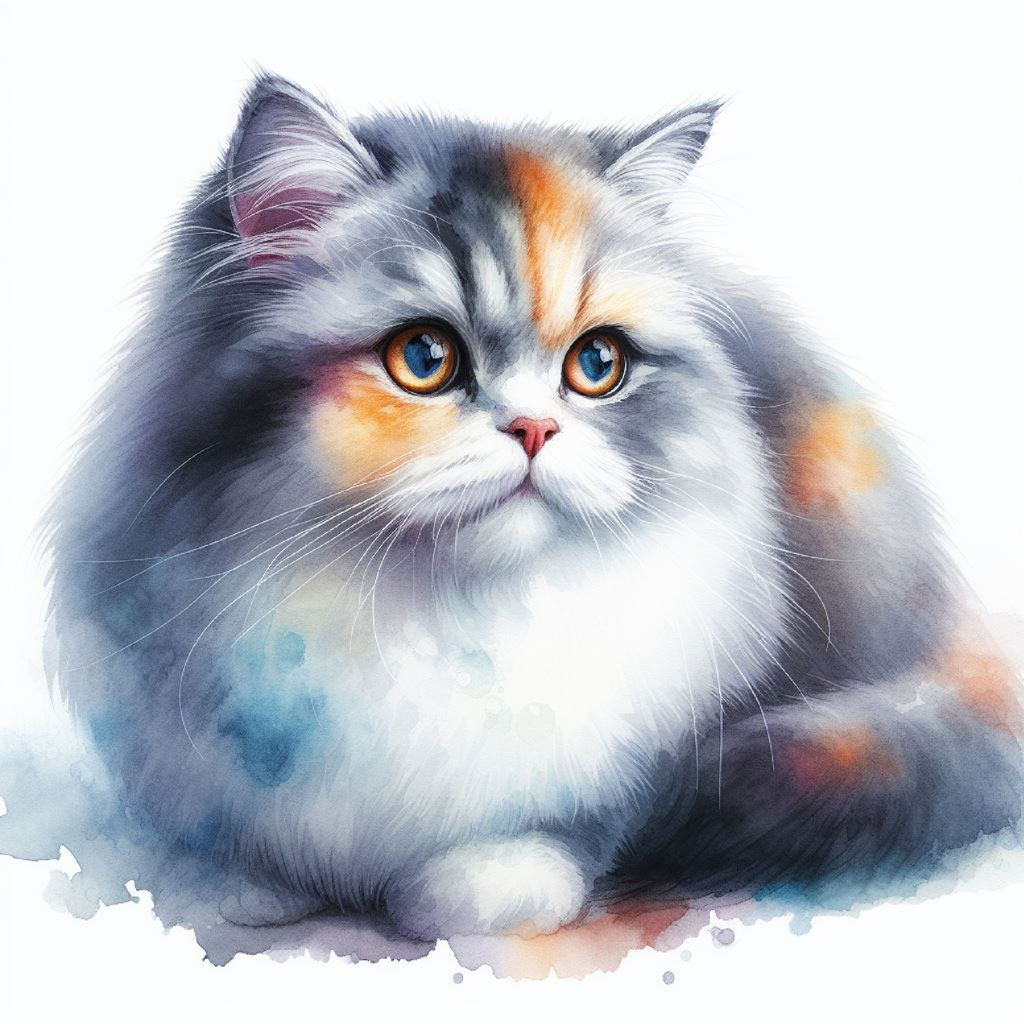 Illustration of an orange tabby cat's face