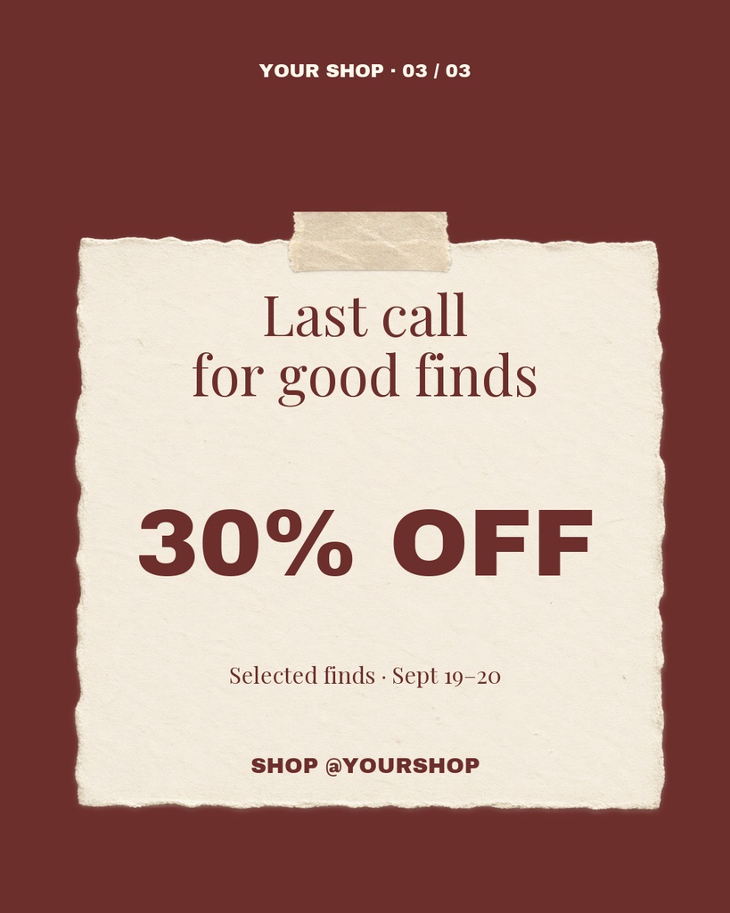 Preview for The Weekend Find Carousel Closing Page Template