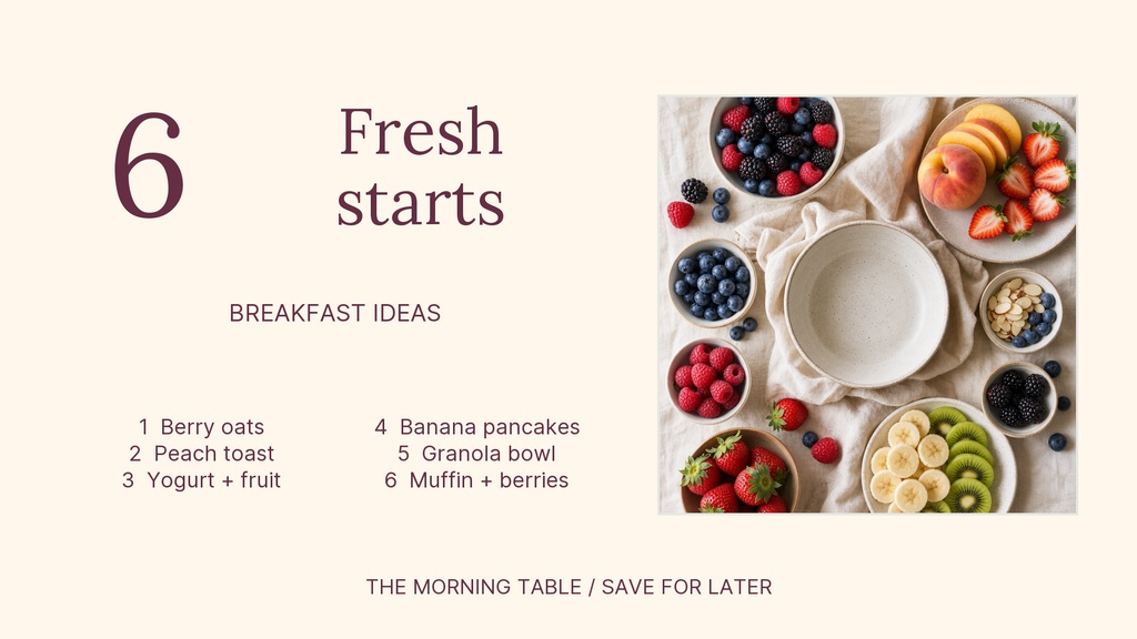 Preview for Six Fresh Starts Landscape Graphic Template