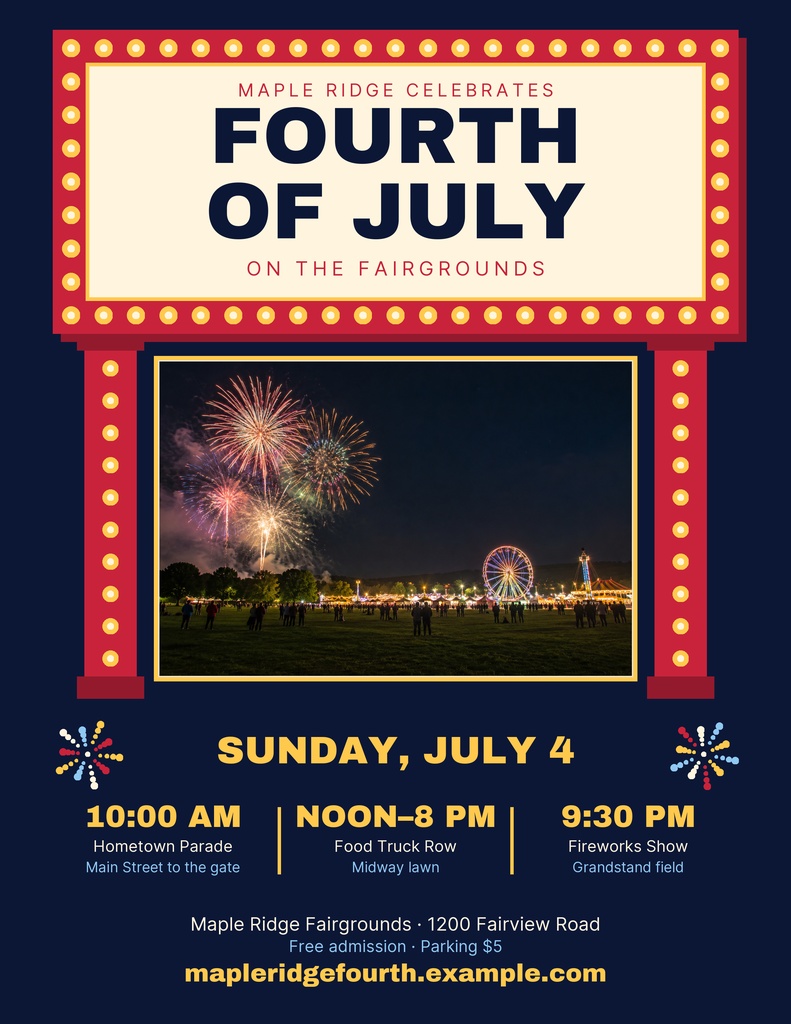 Preview for Fourth On The Fairgrounds Letter Flyer Template
