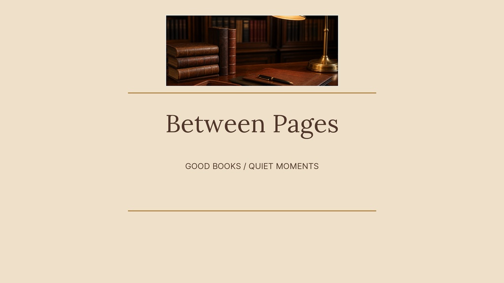Preview for Between Pages Youtube Banner Template
