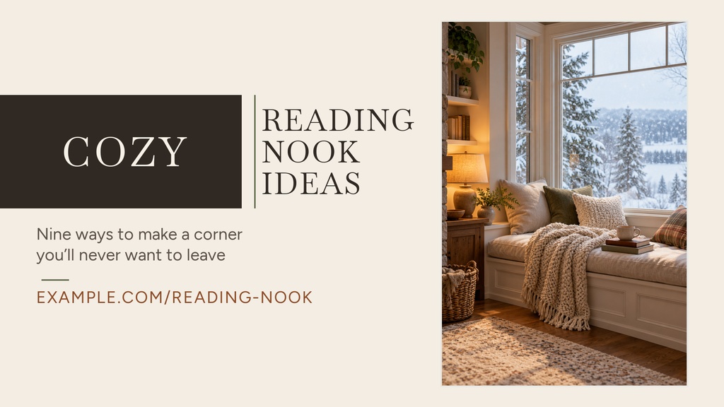 Preview for Cozy Reading Nook Ideas Landscape Graphic Template