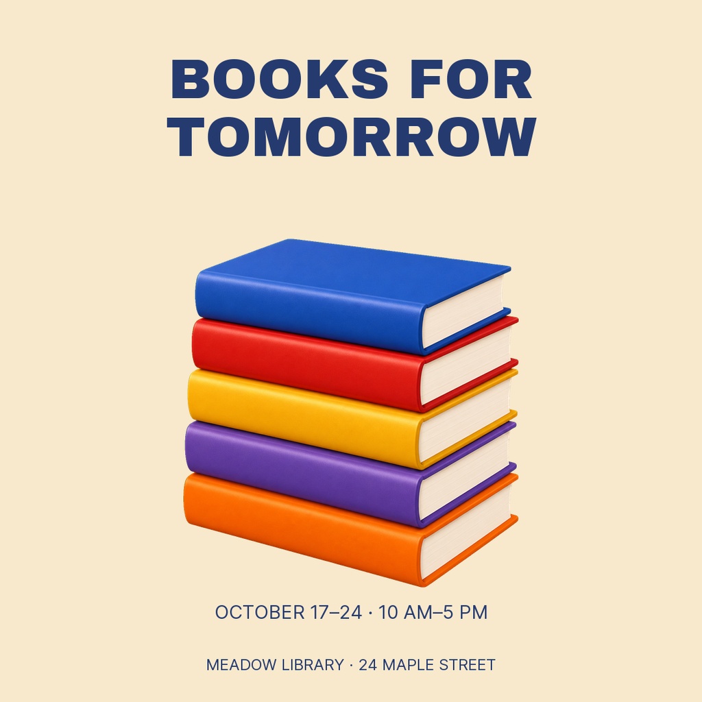 Preview for Books For Tomorrow Square Post Template