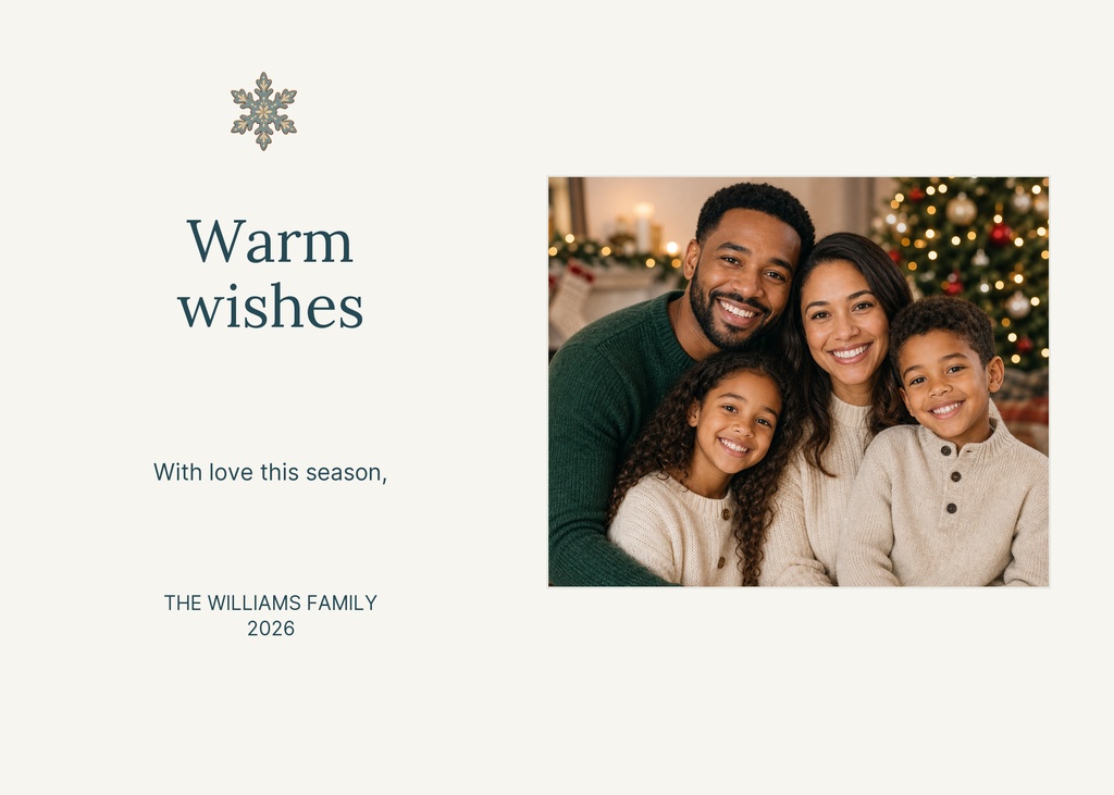 Preview for Winter Keepsake 7 × 5 Holiday Card Template