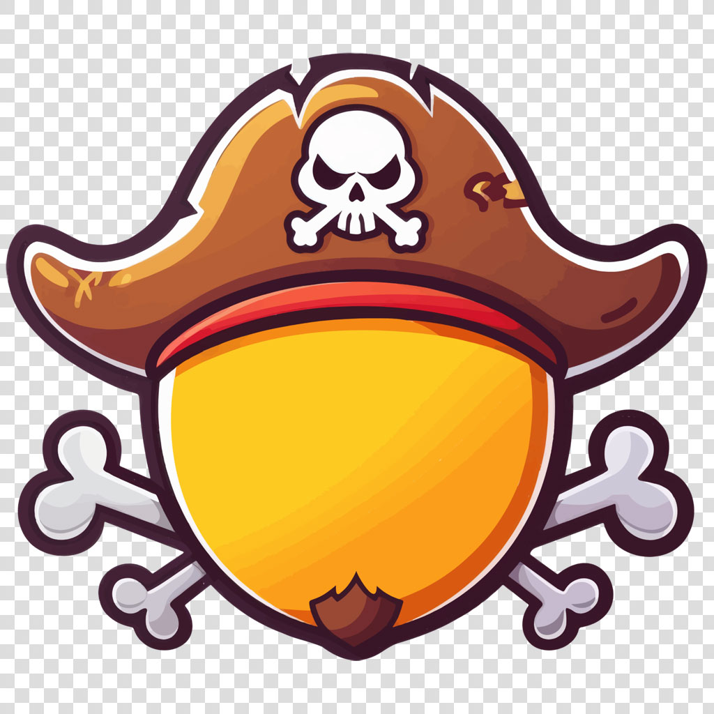 Pirate shield with hat and crossed bones