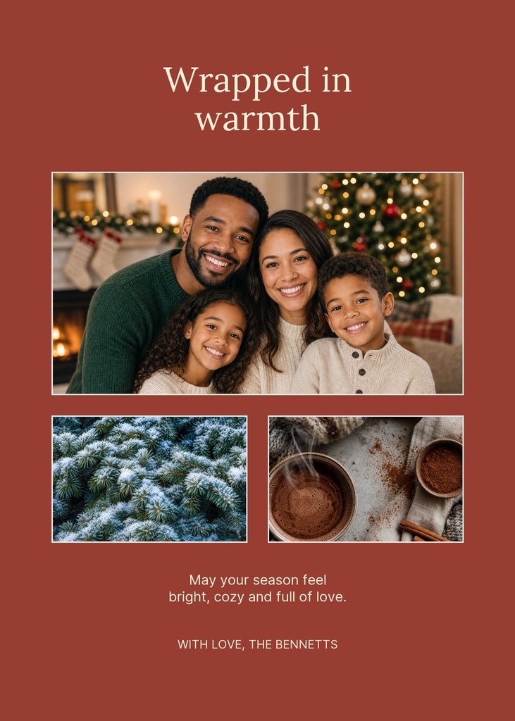 Preview for Wrapped In Warmth 5 × 7 Holiday Card Template