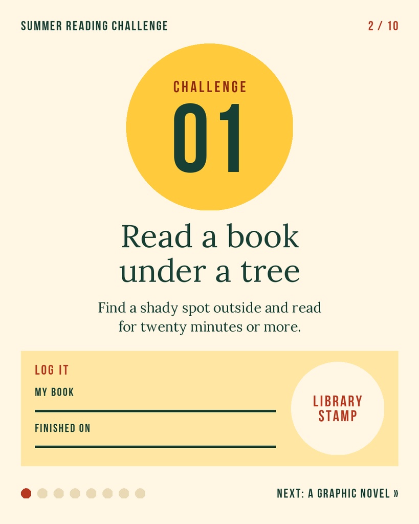 Preview for Summer Reading Challenge Carousel Detail Template