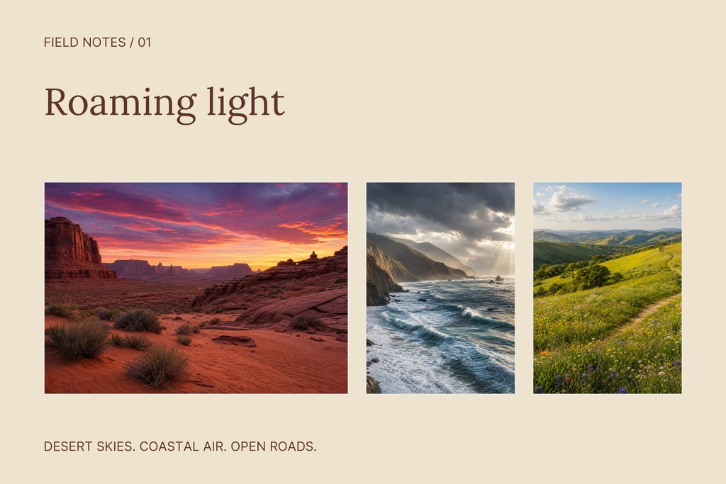 Preview for Roaming Light Landscape Collage Template