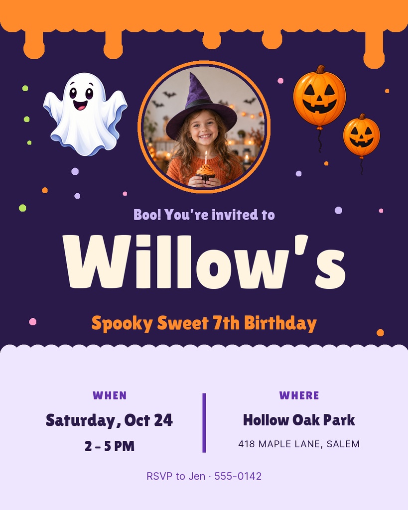 Preview for Spooky Sweet Seven Portrait Post Template