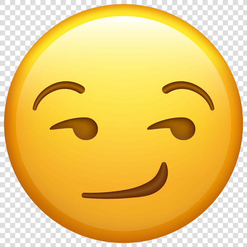 Winking face emoji with a yellow face and smiling expression