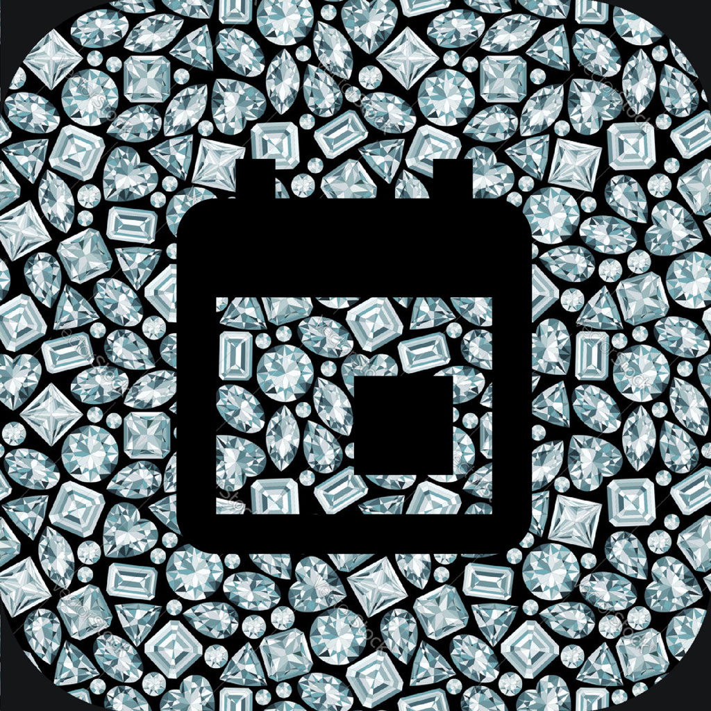 Battery icon surrounded by diamonds