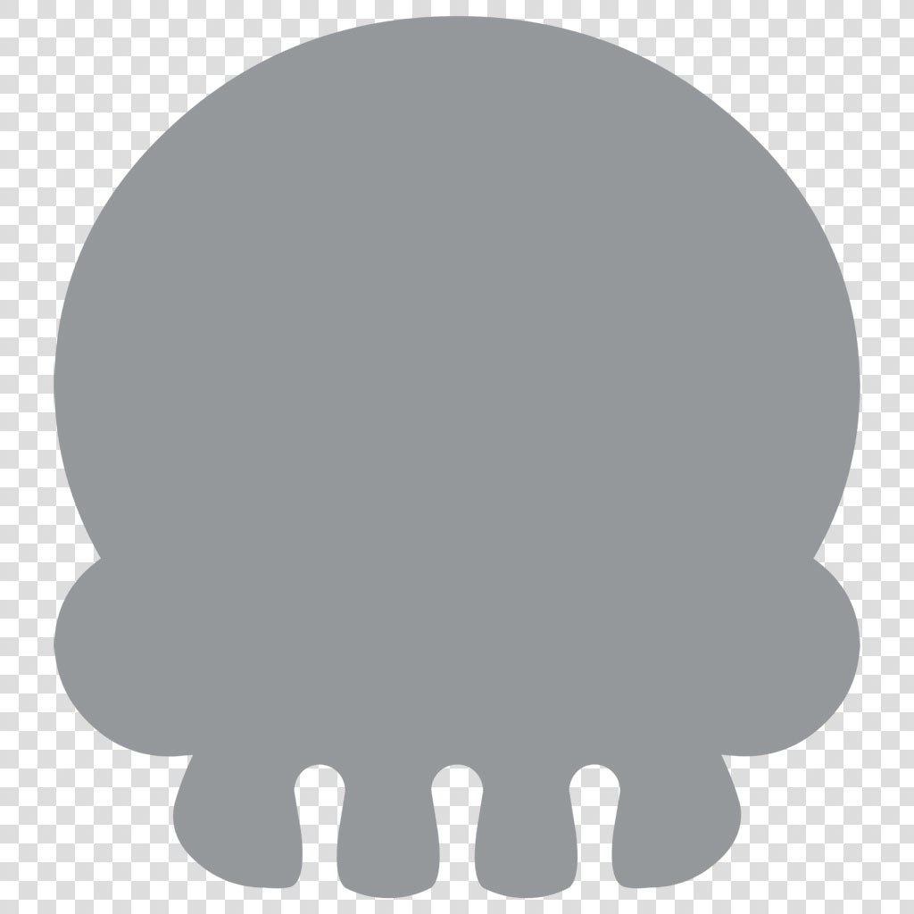 Grey skull icon
