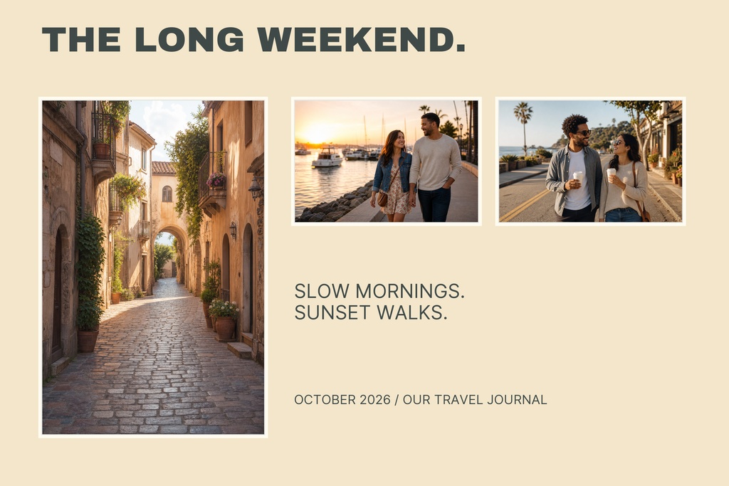 Preview for The Long Weekend Album Landscape Collage Template