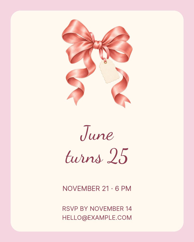 Preview for Ribbon Wish Portrait Feed Template