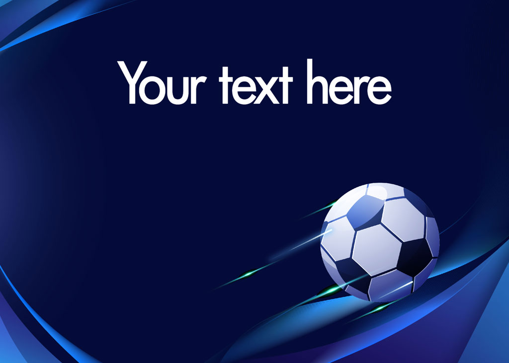 A soccer ball in motion on a blue background