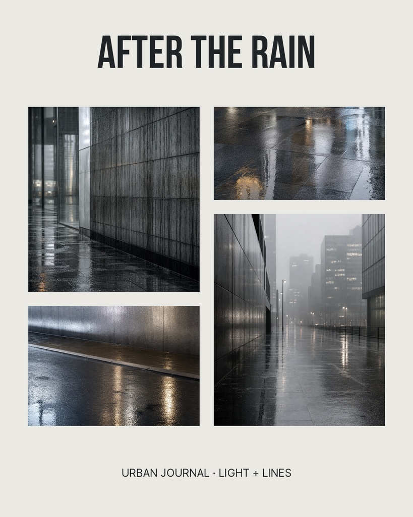 Preview for After The Rain Portrait Photo Collage Template