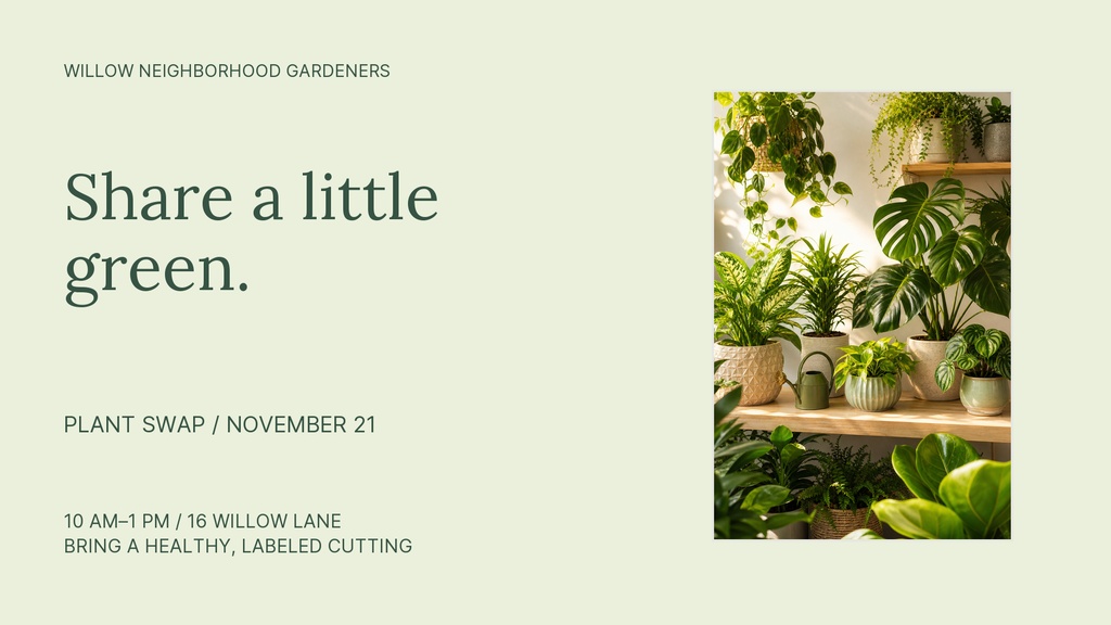 Preview for The Garden Swap Landscape Graphic Template