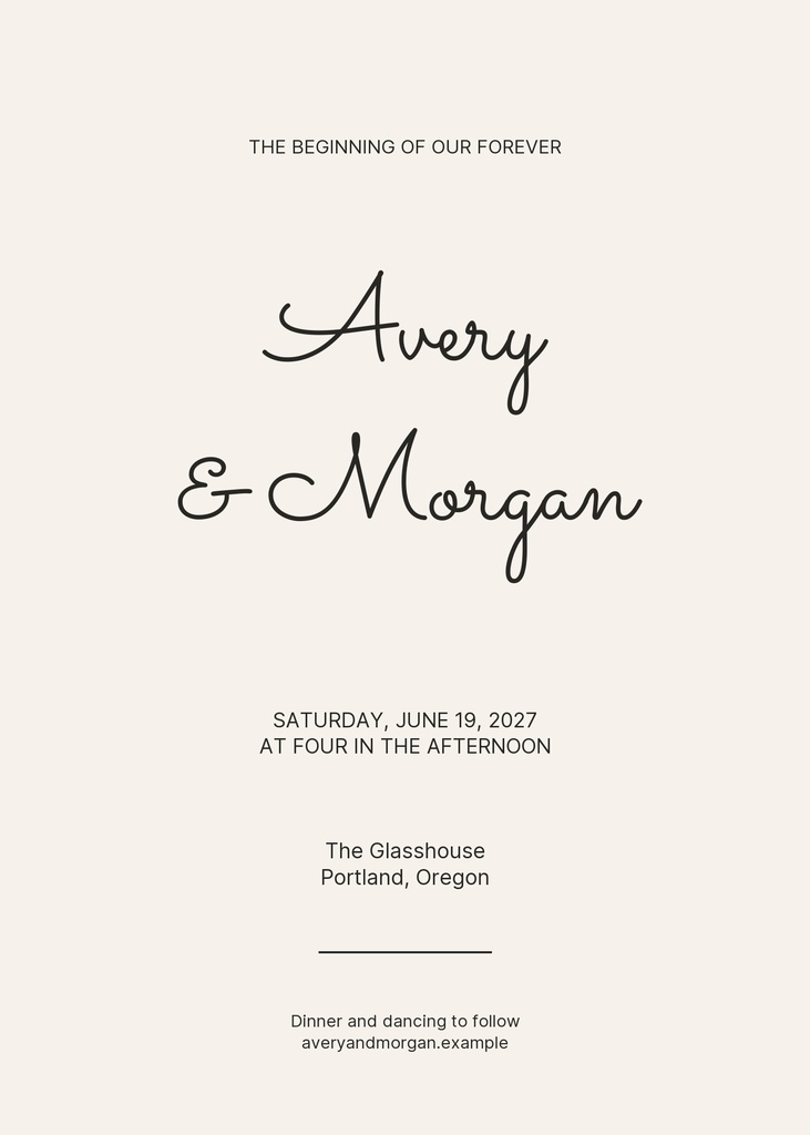 Preview for Always Together 5 × 7 Invitation Template