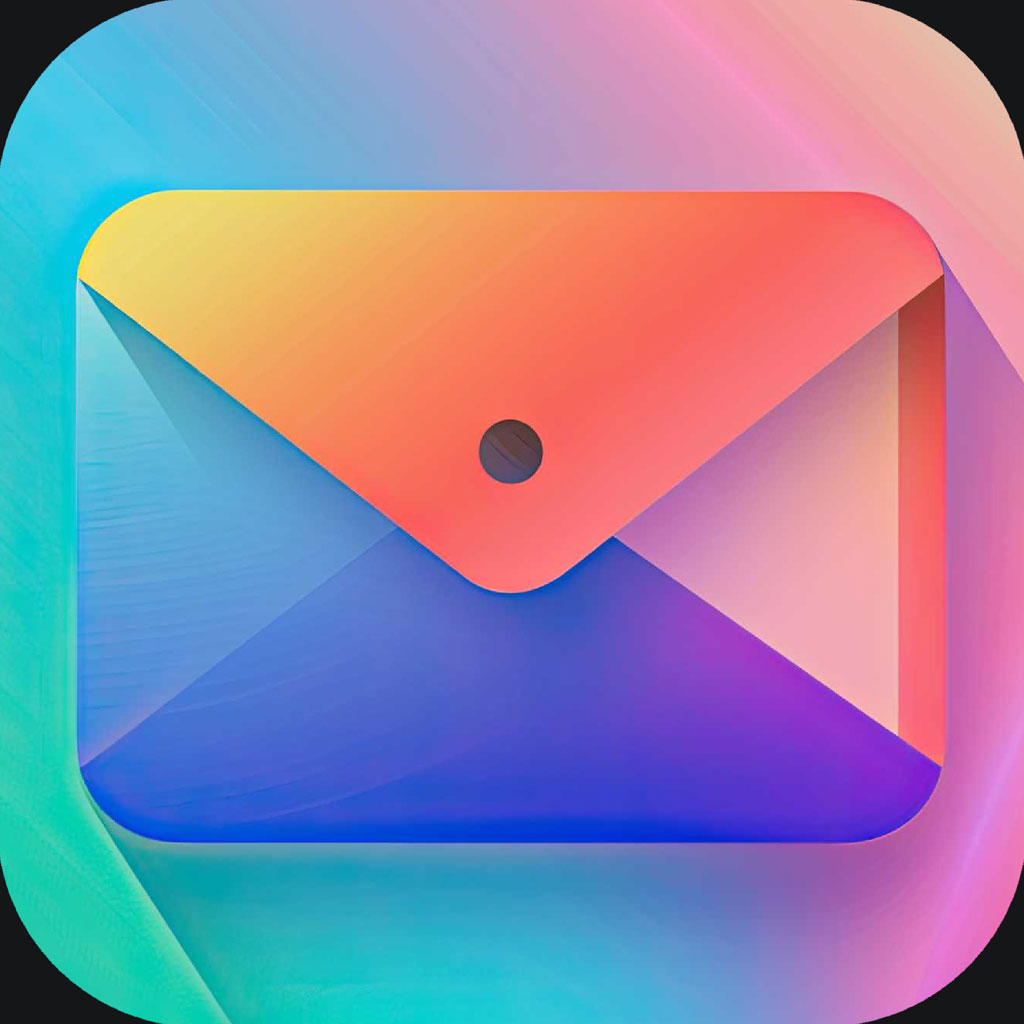 Colorful email icon with gradient effect