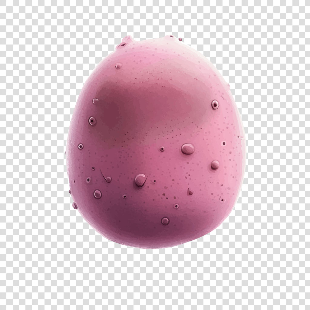 A pink sphere with bubbles