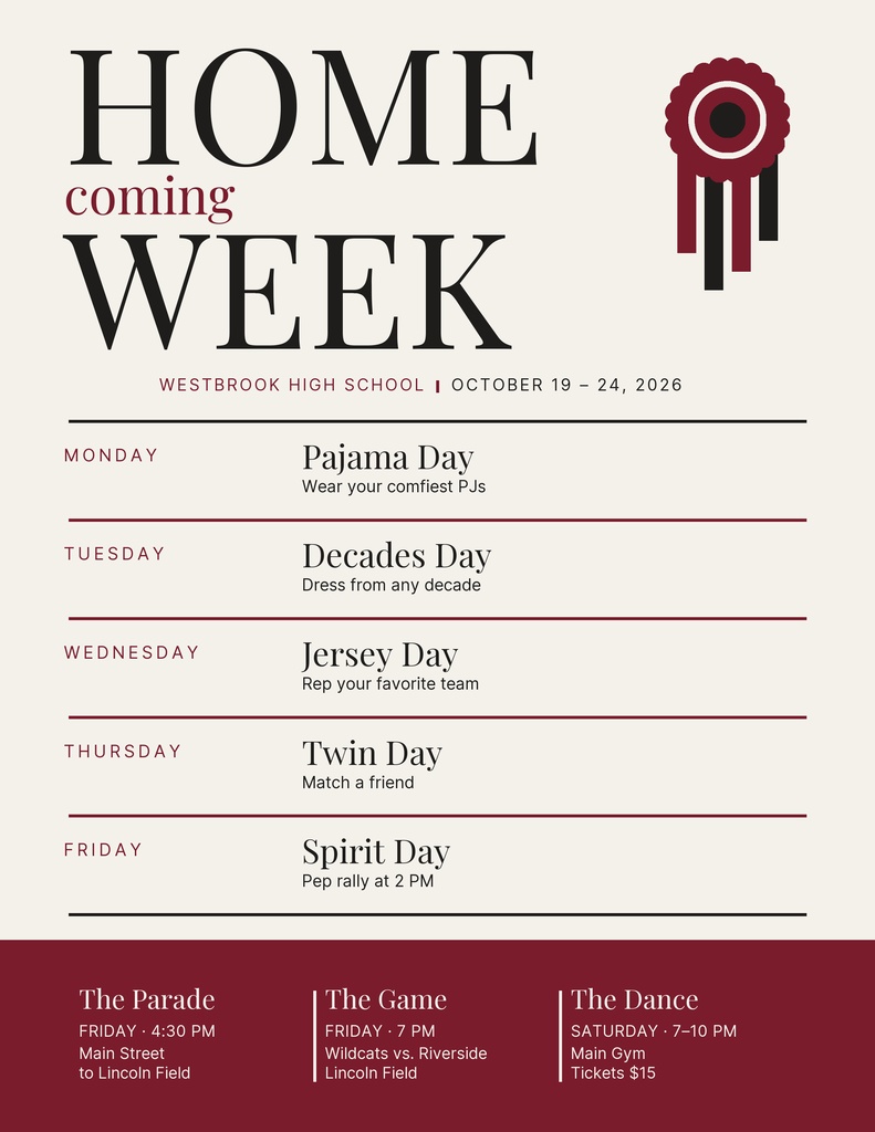 Preview for Homecoming Week Letter Flyer Template