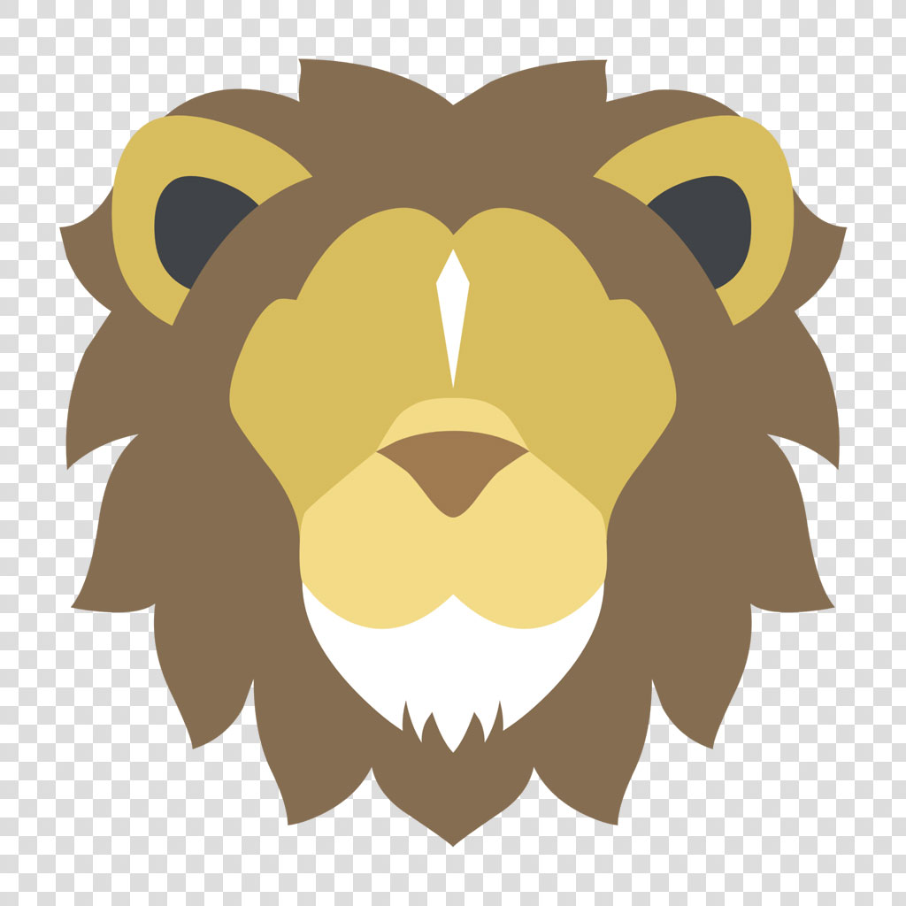 Stylized lion face illustration