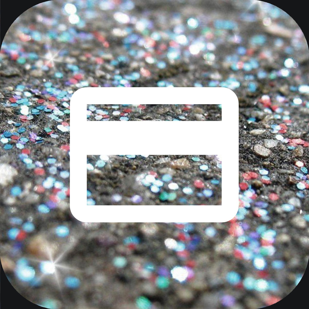 Multicolored glitter on a dark surface