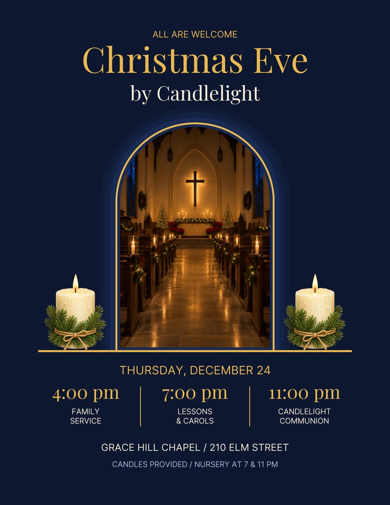 Preview for Christmas Eve By Candlelight Letter Flyer Template