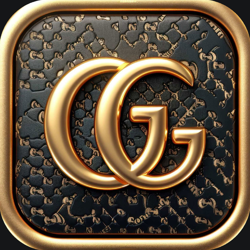 Gucci logo icon with gold double G monogram