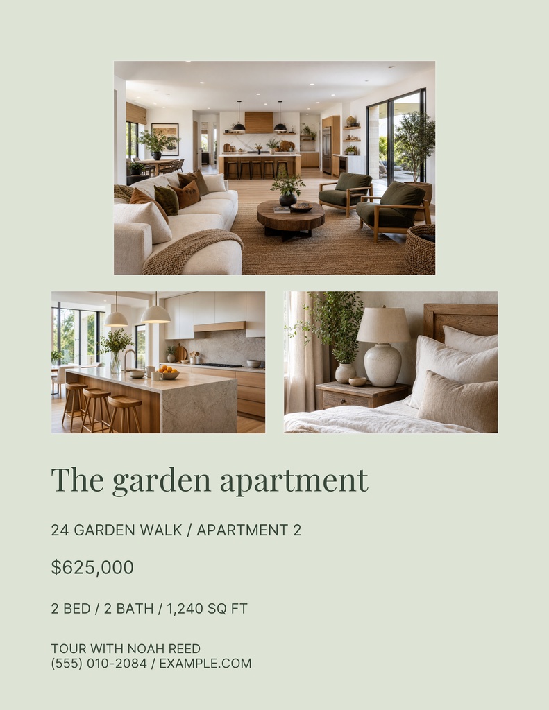Preview for The Garden Apartment Letter Flyer Template