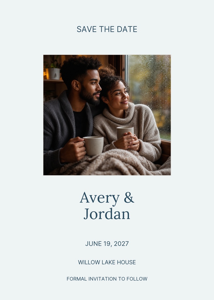 Preview for A Promise By The Lake Save The Date Template
