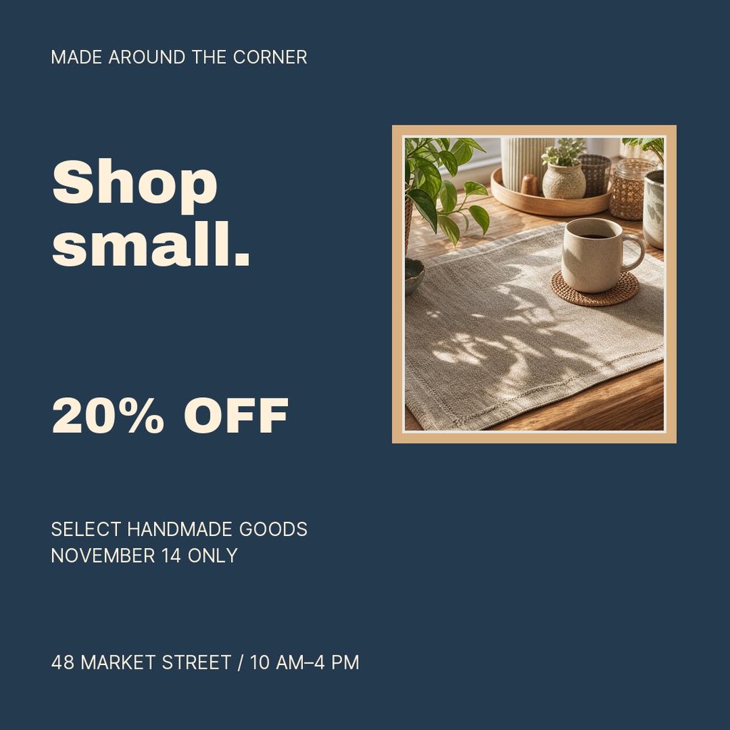 Preview for Made Around The Corner Square Post Template