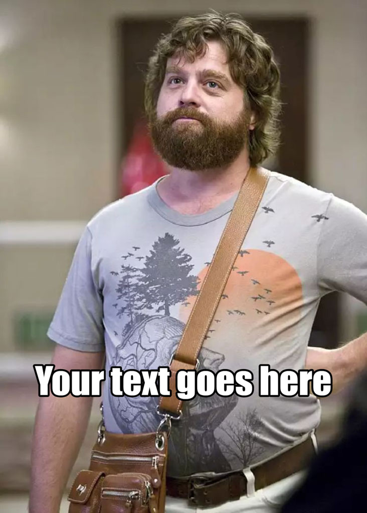 Man with beard and messenger bag