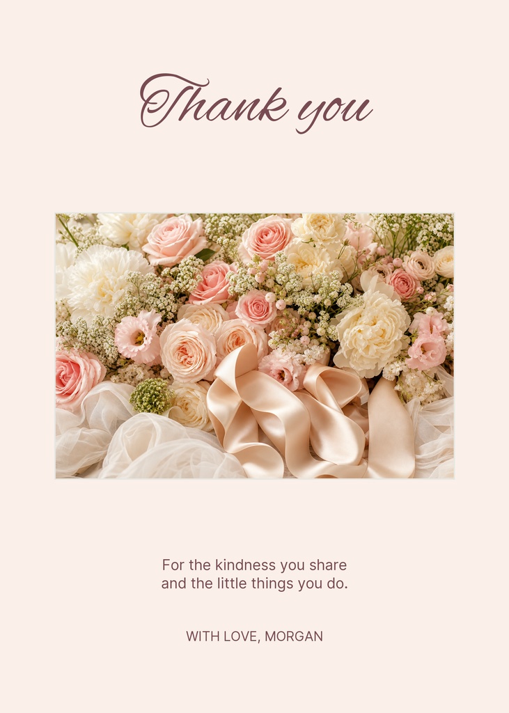 Preview for A Little Note Of Thanks Portrait Greeting Template