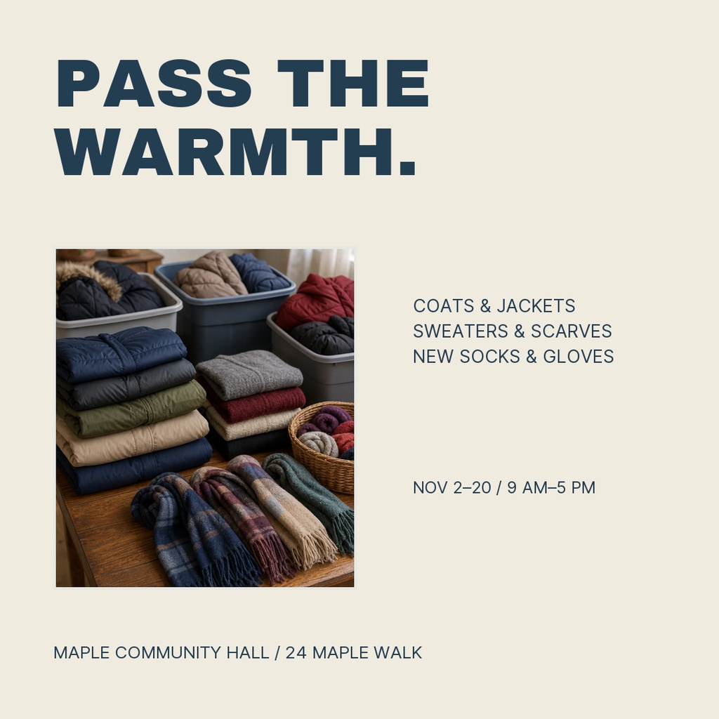 Preview for Winter Coat Kindness Square Post Template