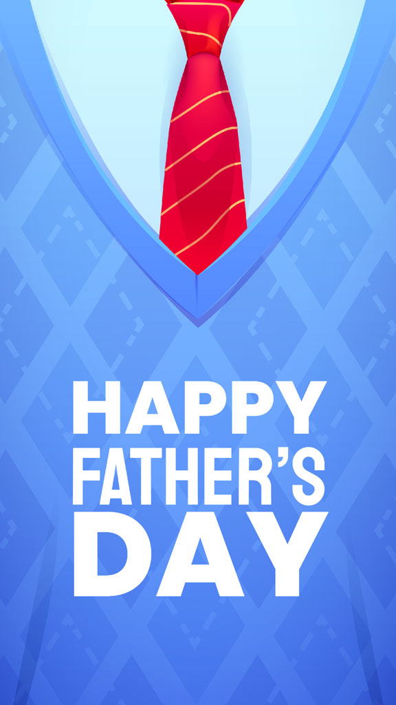Happy Father's Day graphic with red tie