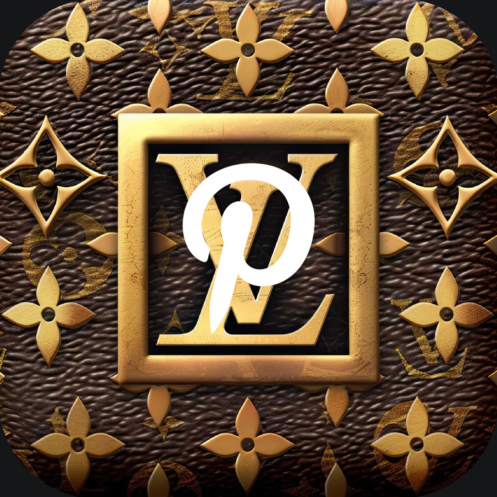Pinterest logo on a luxurious background
