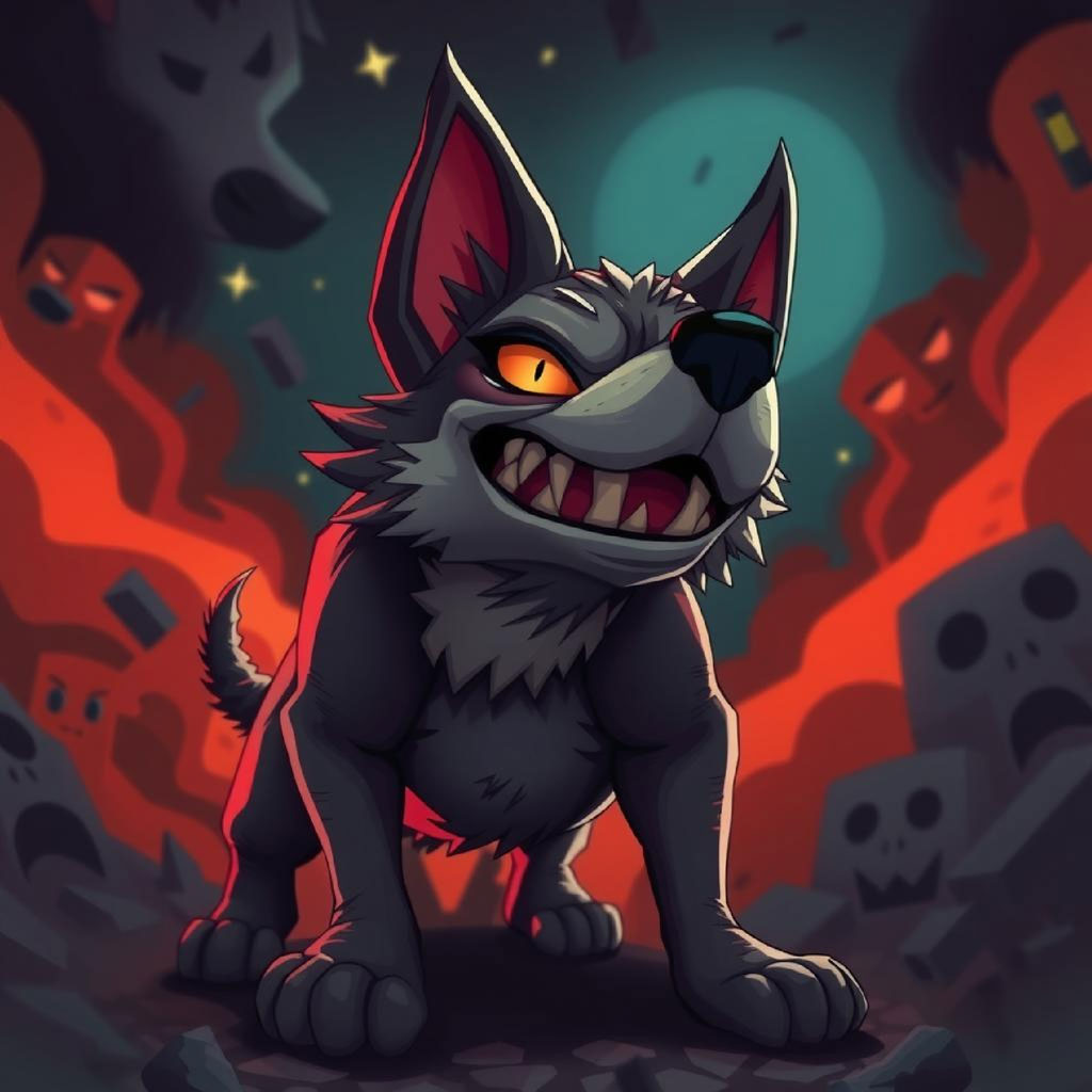 Cartoon vampire superheroes in action at night