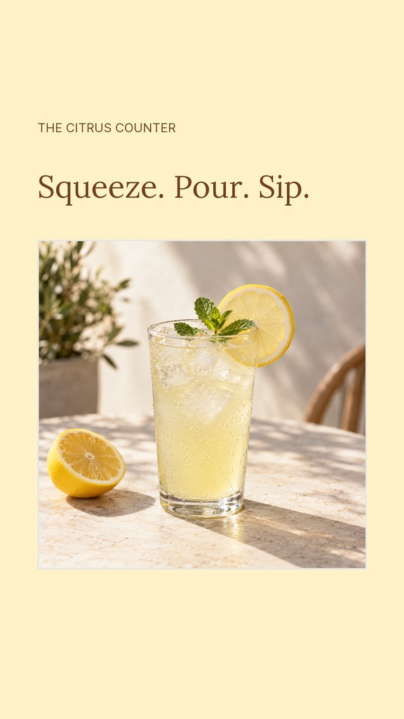 Preview for The Citrus Counter Static Lemonade Reel Cover Template