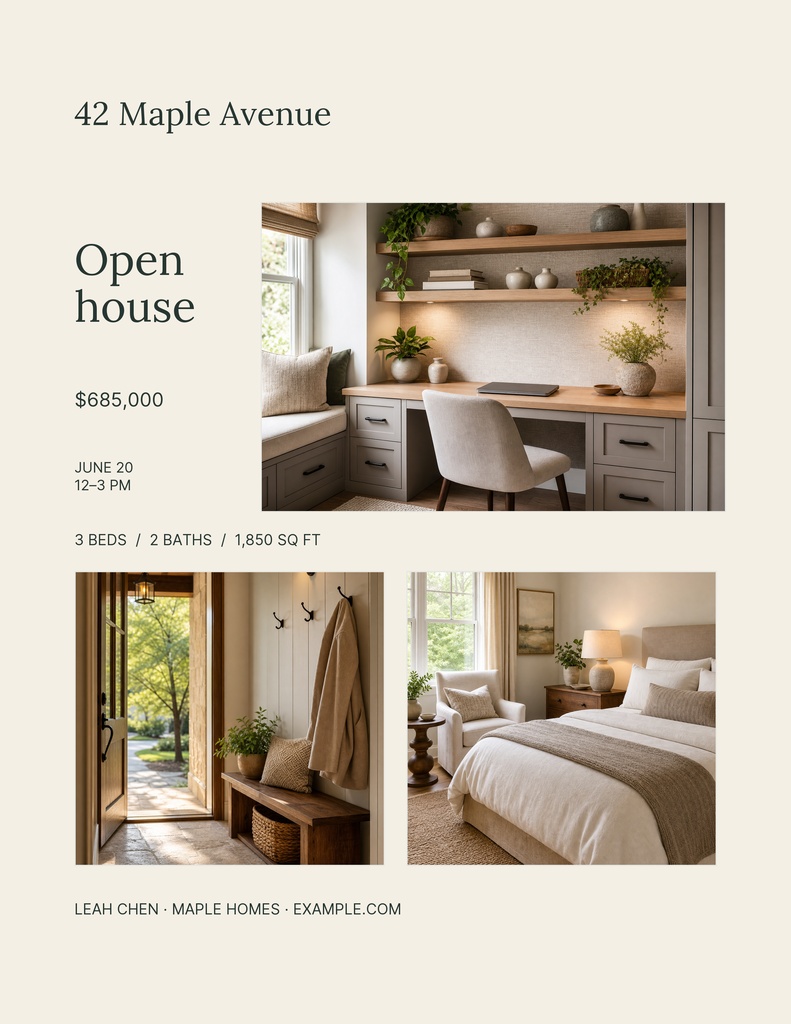 Preview for A Place On Maple Letter Flyer Template