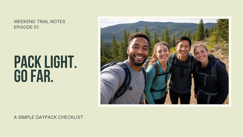Preview for Pack Light, Go Far Video Series Title Card Template