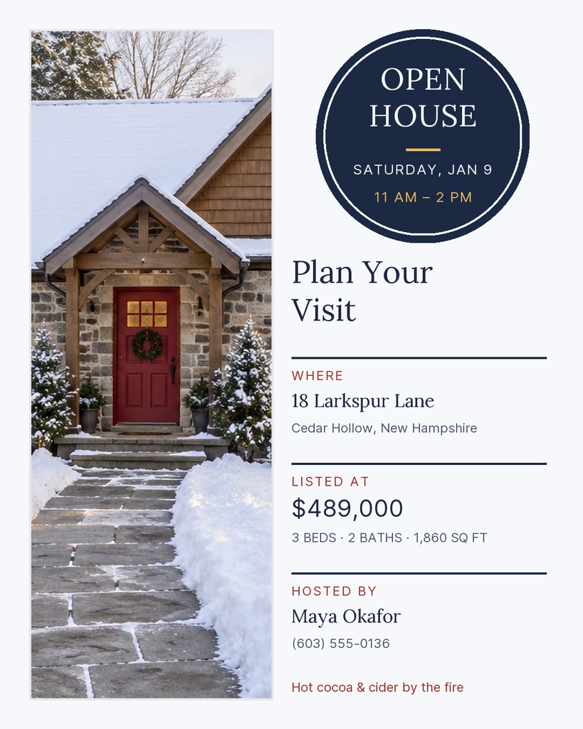 Preview for Snowy Saturday Open House Carousel Detail Template