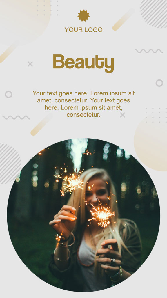 Woman holding sparklers