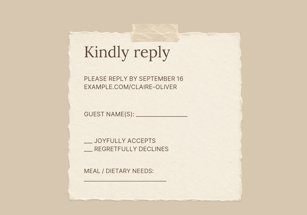 Preview for Sandstone Save The Date Rsvp Card Template