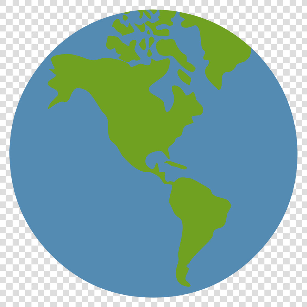 Illustration of the Earth centered on the Americas