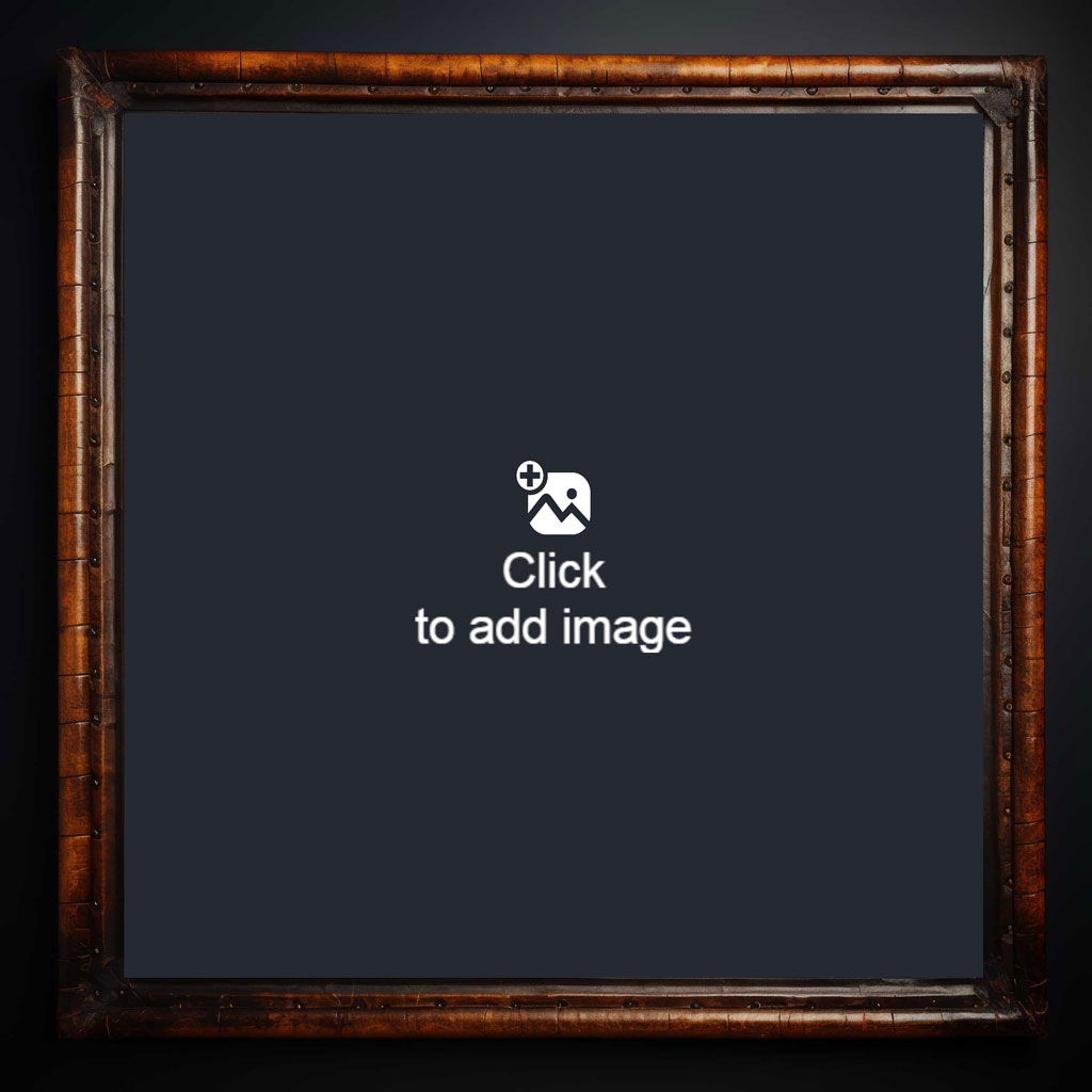 A rectangular wooden frame with a bamboo design