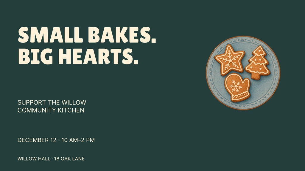 Preview for Small Bakes Big Hearts Landscape Graphic Template