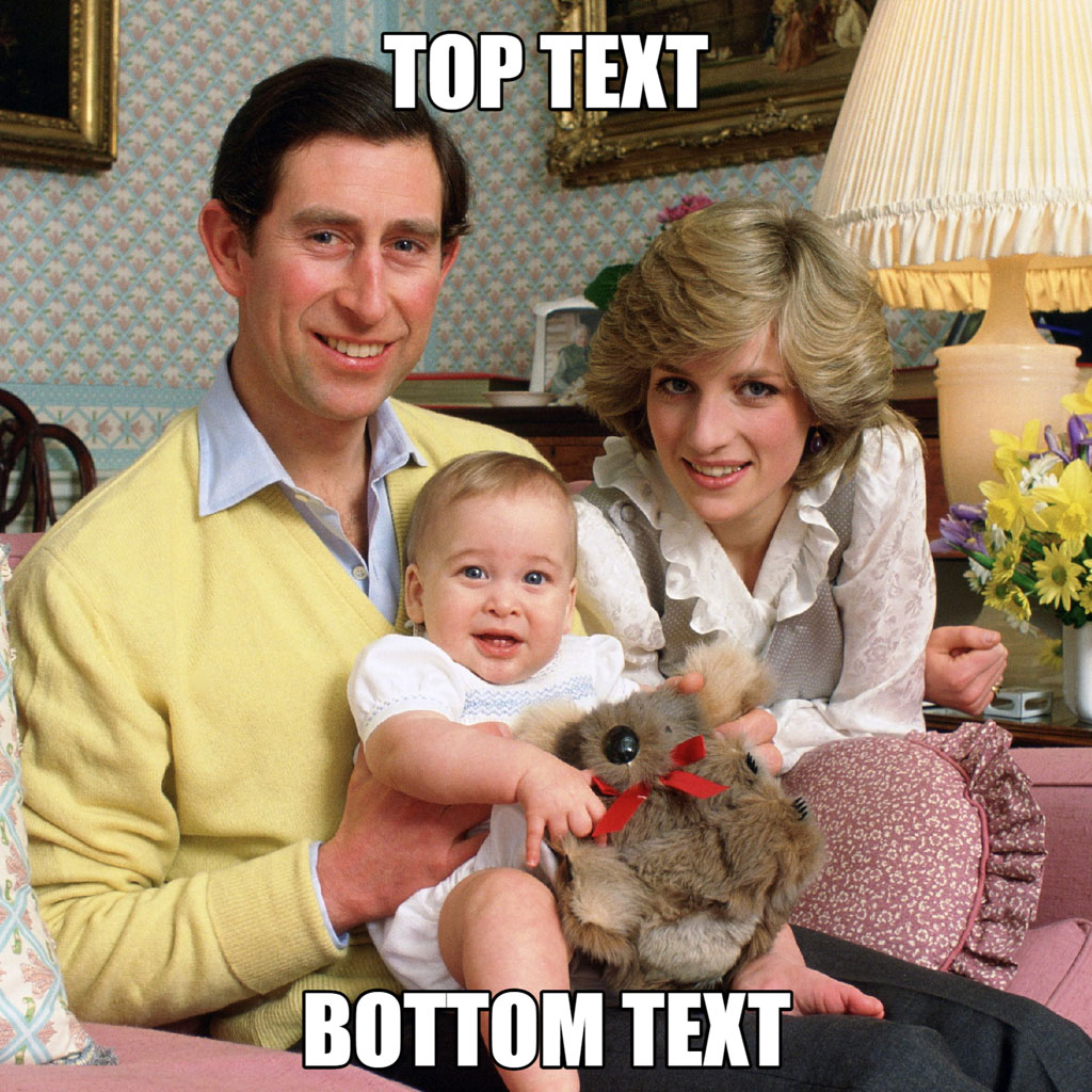 Prince William, Kate Middleton, and Prince George with a stuffed rabbit