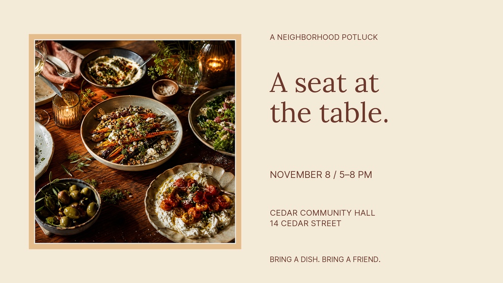 Preview for A Seat At The Table Landscape Graphic Template