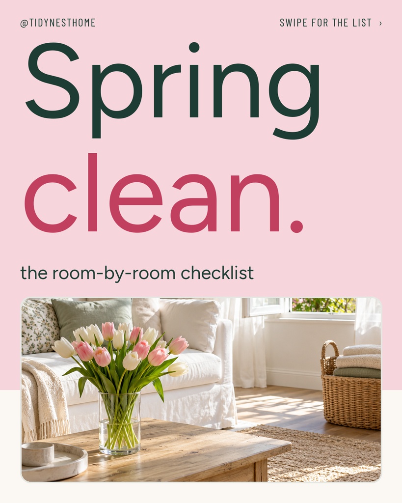 Preview for Spring Cleaning Checklist Carousel Opener Template
